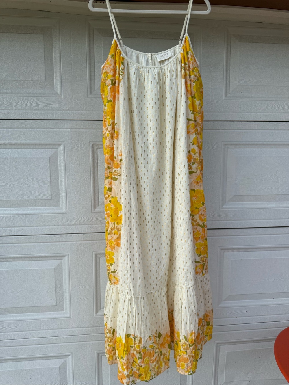 AUGUSTE THE LABEL azariah maxi dress in white *missing tie*